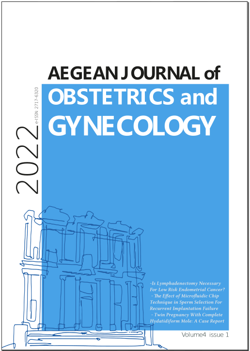 					View Vol. 4 No. 1 (2022): Aegean Journal of Obstetrics and Gynecology
				